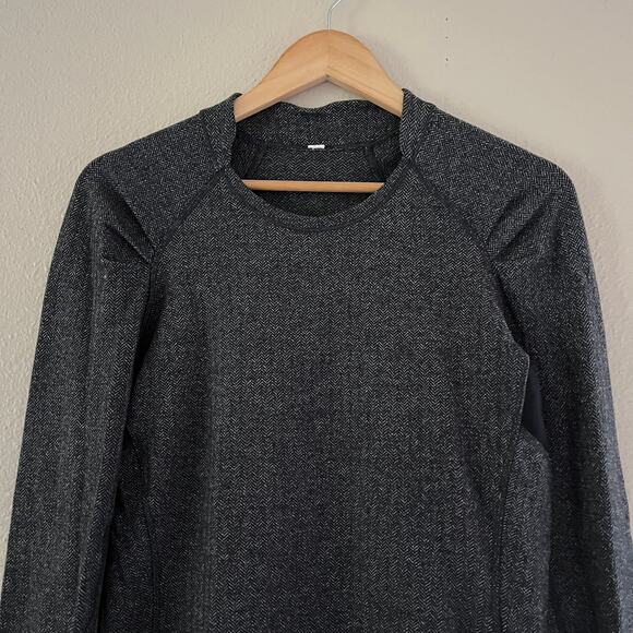 Lululemon Think Fast Long Sleeve heathered herringbone - Picture 3 of 10